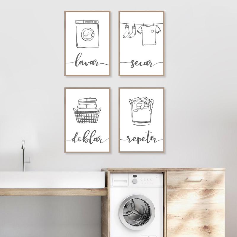 Tech Room Accessories - Spanish Laundry Room Wall Art Canvas