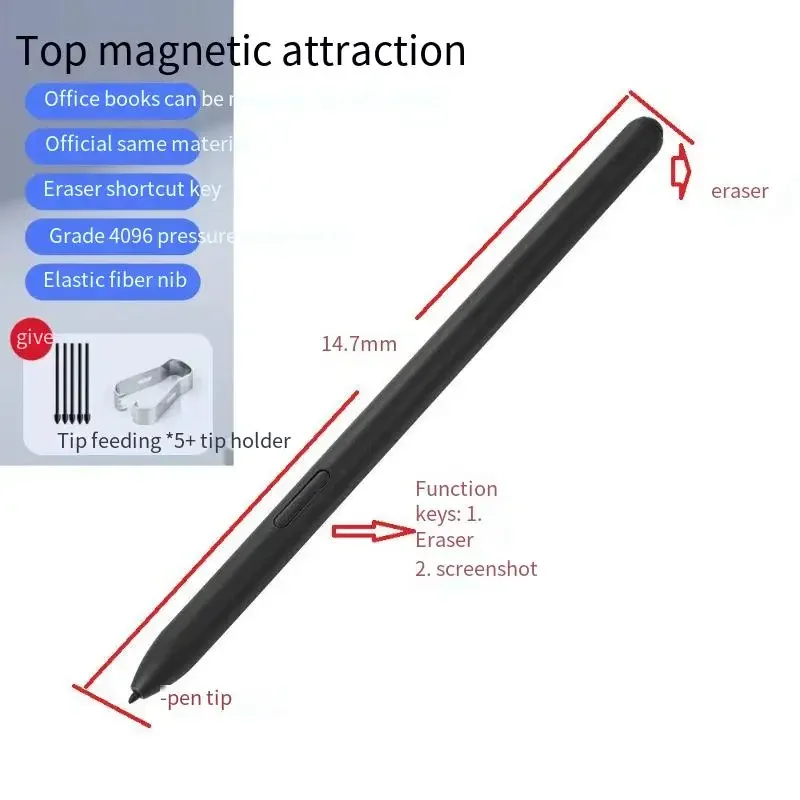 Pen Holder Magnetic - For Samsung Galaxy Tab S4 BooxNote