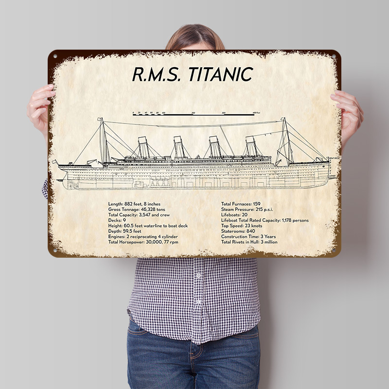 RMS TITANIC Tech Spec Tin Post - Tech Room Accessories ulasan dan harga