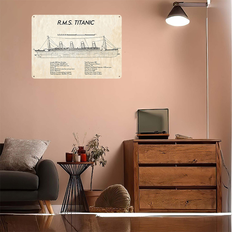 RMS TITANIC Tech Spec Tin Post - Tech Room Accessories ulasan dan harga