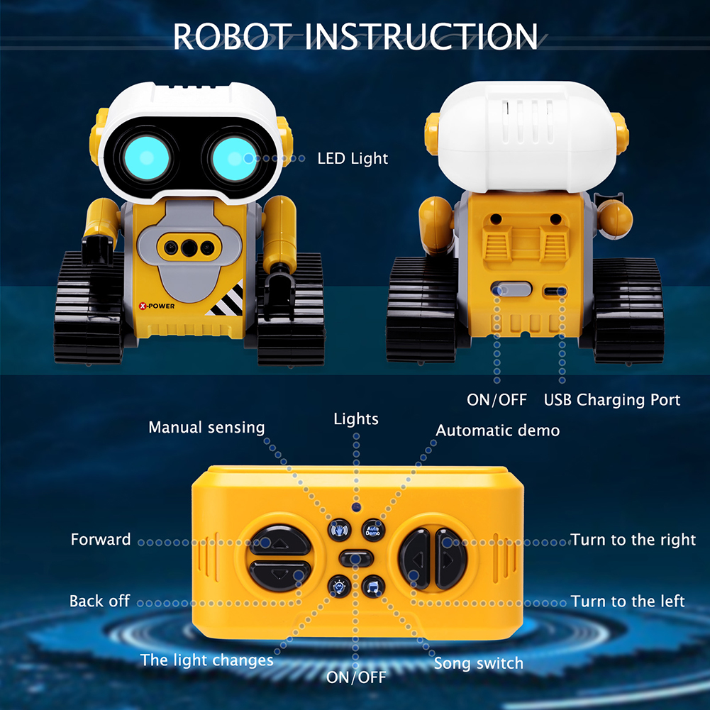 Remote Control Robot with LED  - Tech Accessories Usa ulasan dan harga