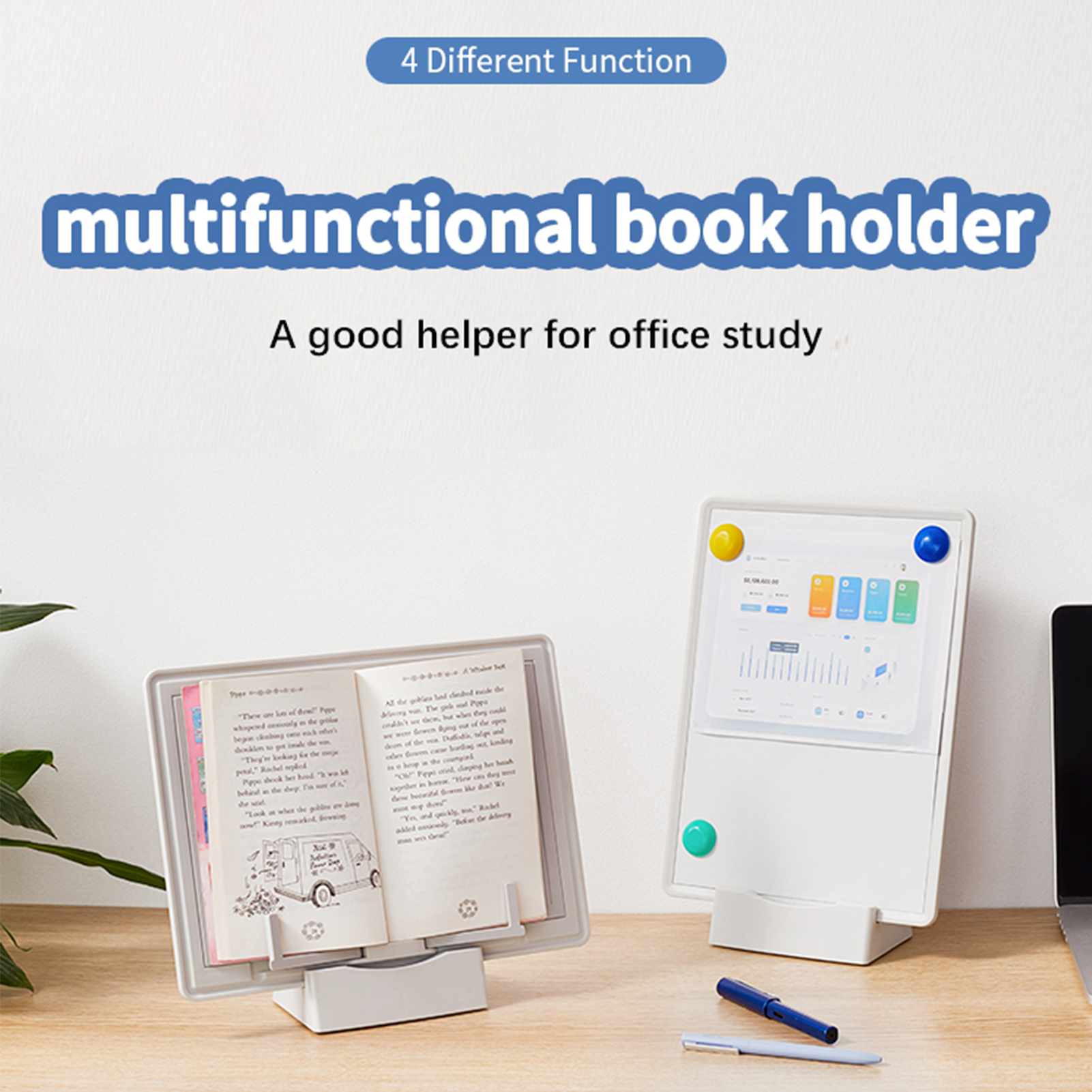 Book Stand Holder Portable Mul - Pen Holder Magnetic ulasan dan harga