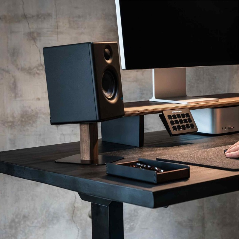 Black Walnut Speaker Stand Des - Tech Room Accessories ulasan dan harga