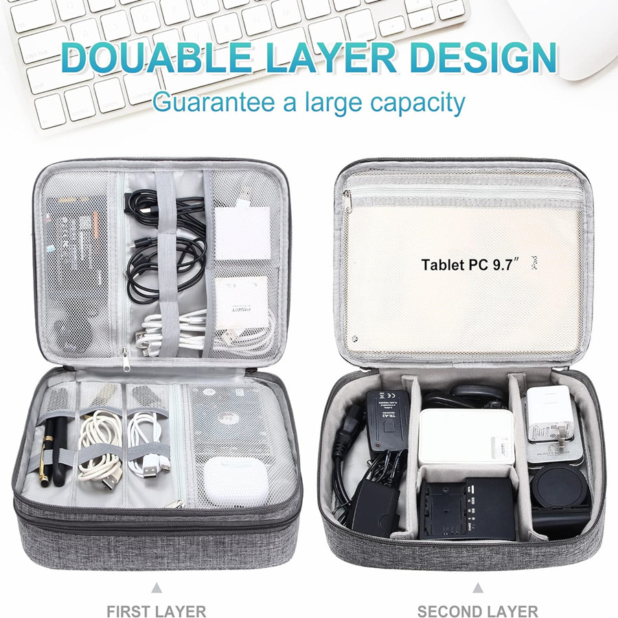 Portable Electronics Organizer - Tech Room Accessories ulasan dan harga