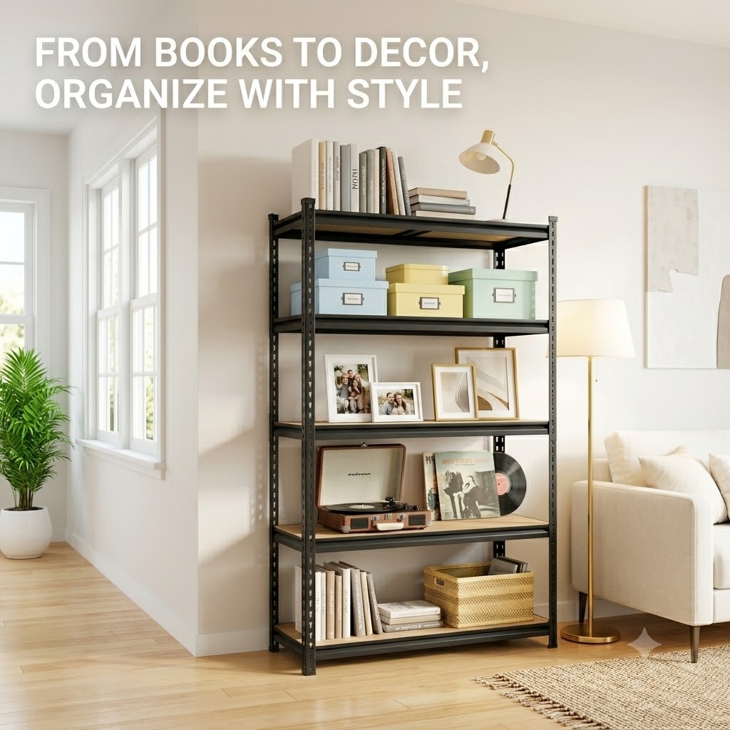 Heavy Duty 5-Tier Metal Shelvi - Tech Room Accessories ulasan dan harga