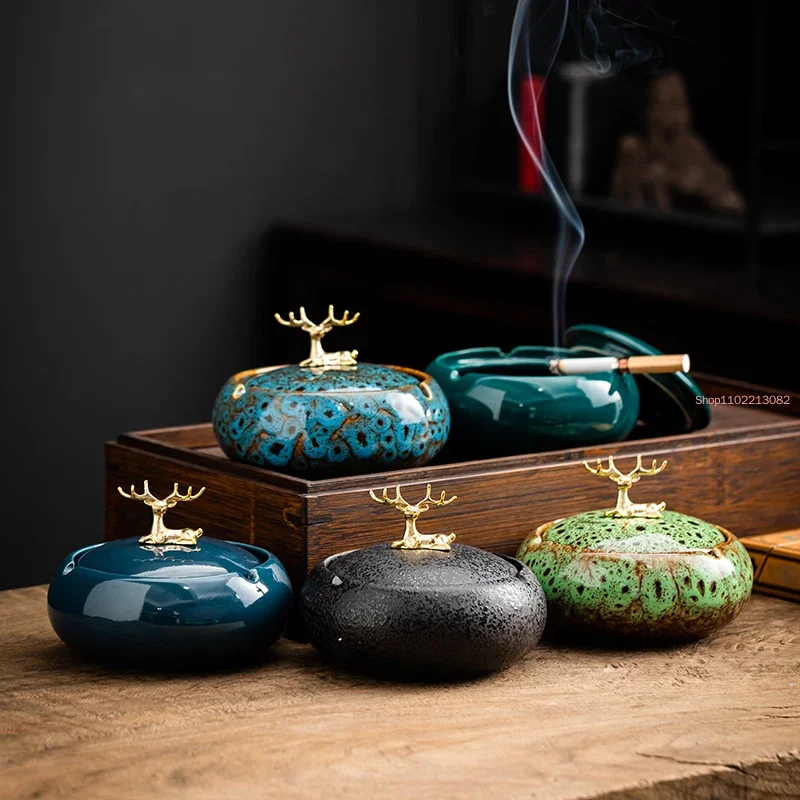 Round Ceramic Ashtray Living R - Tech Room Accessories ulasan dan harga