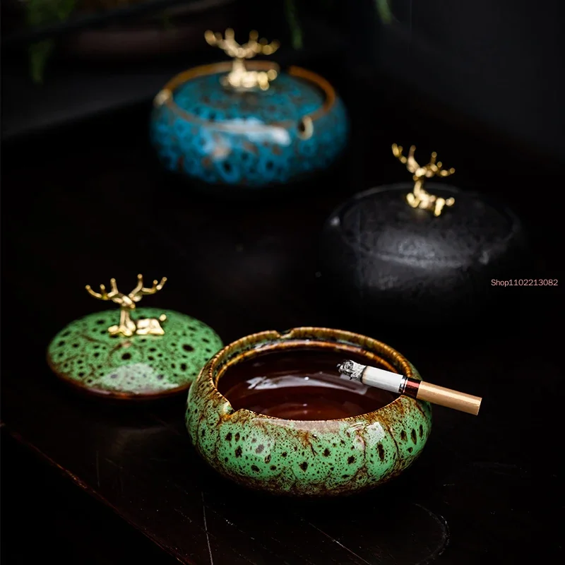 Round Ceramic Ashtray Living R - Tech Room Accessories ulasan dan harga